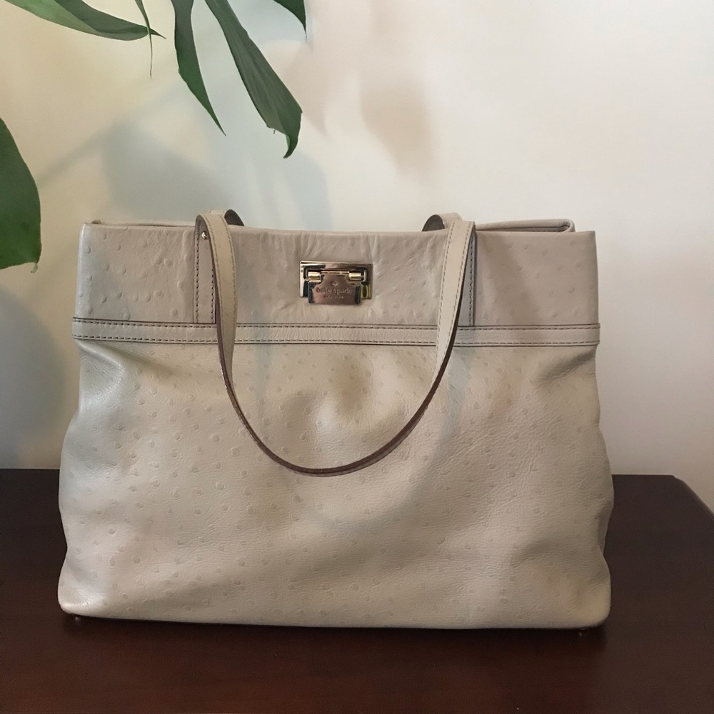 Kate Spade Embossed Ostrich Leather Tote